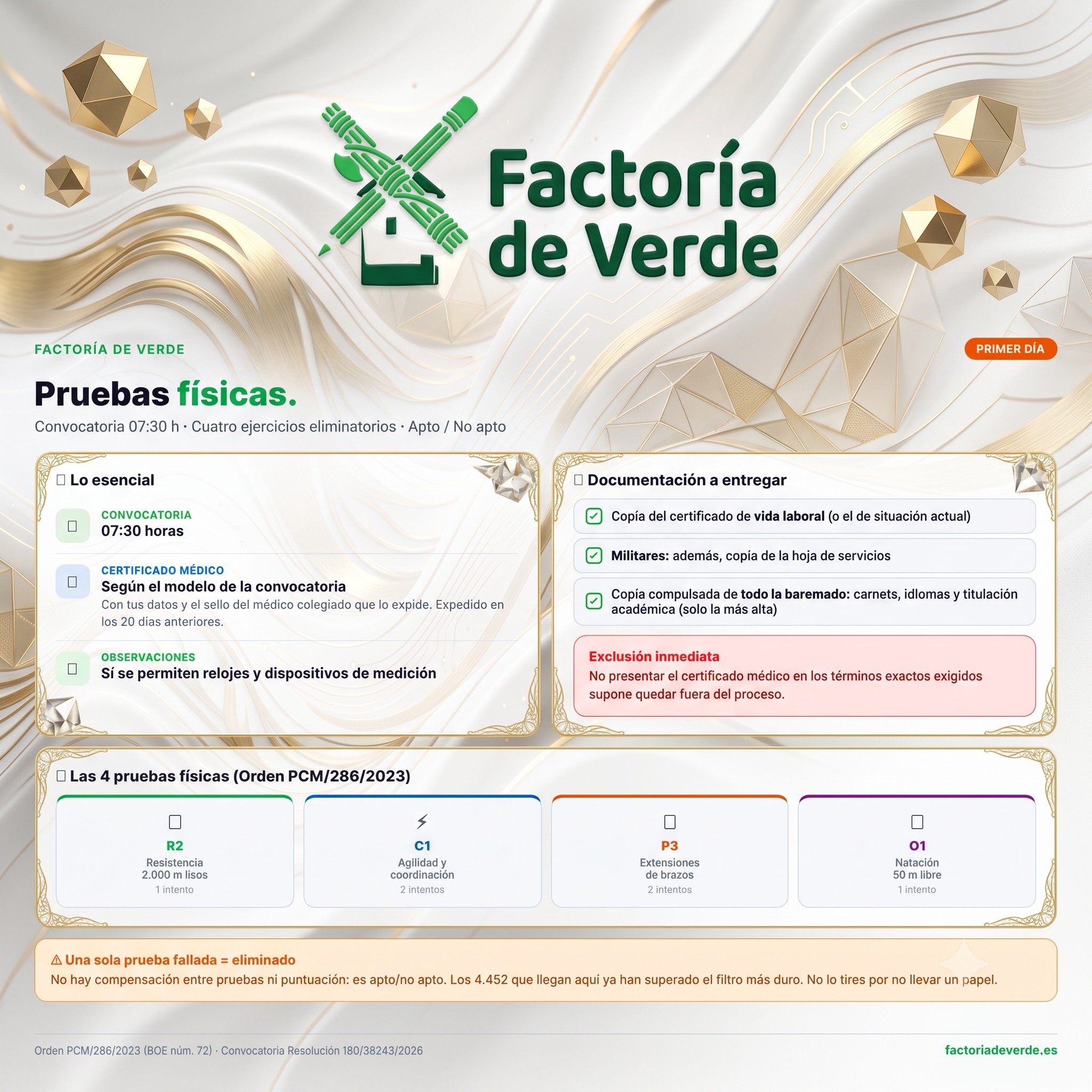Primer día de las psicofísicas: pruebas físicas de la Guardia Civil en Valdemoro